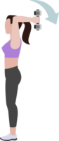 mujer entrenamiento fitness y ejercicios png