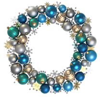 couronne de boules de noel png