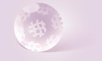 Minimal product podium stage with ball in geometric shape for presentation background. Abstract background and decoration scene template. 3D illustration rendering. modern trendy banner or poster photo