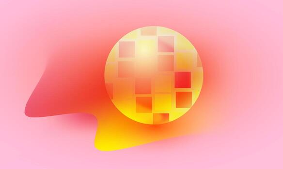 Minimal product podium stage with ball in geometric shape for presentation background. Abstract background and decoration scene template. 3D illustration rendering. modern trendy banner or poster photo