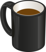 xícara de café cor preta png