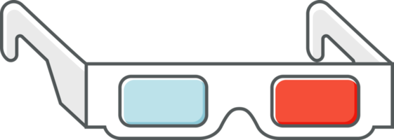 Symbolfarbe der 3D-Brille png