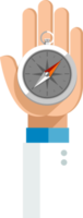 business hand with compass png