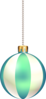 Christmas balls ornaments hanging on gold thread png