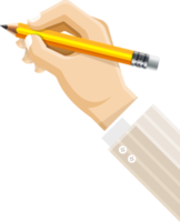Business hand holding pencil png