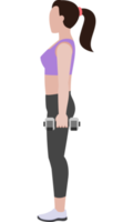 mujer entrenamiento fitness y ejercicios png