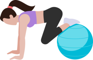 mujer entrenamiento fitness y ejercicios png