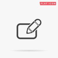 Registration. Simple flat black symbol with shadow on white background. Vector illustration pictogram