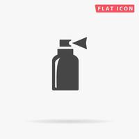 Spray. Simple flat black symbol with shadow on white background. Vector illustration pictogram