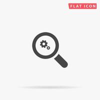 Business Analysis. Simple flat black symbol with shadow on white background. Vector illustration pictogram