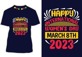 Women's Day T-shirt Design vector