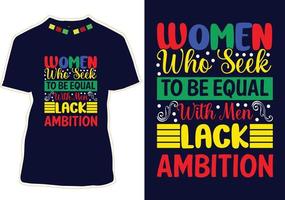 Women's Day T-shirt Design vector