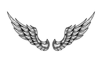 vector angel wings tribal tattoo