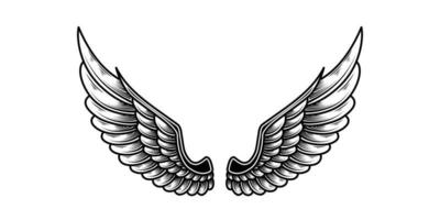 vector angel wings tribal tattoo