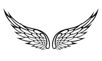 Free vector angel wings line art style