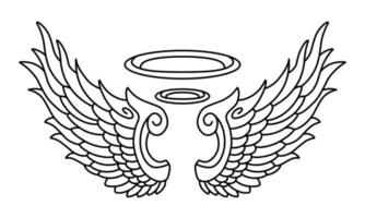 Free vector angel wings line art style