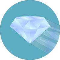 Big diamond on blue isolated with clipping path vector