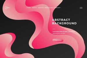 Los fondos abstractos minimalistas de onda negra rosa se usan comúnmente en medios digitales, como sitios web, presentaciones o fondos de pantalla, para crear una atmósfera relajante, relajante y fluida. vector