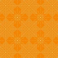 Indian Ornament For Ram Navami Celebration. Orange Pattern For Package Vector Illustration