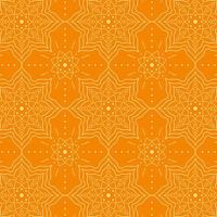 Indian Ornament For Ram Navami Celebration. Orange Pattern For Package Vector Illustration