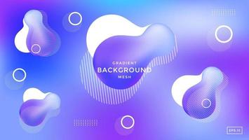 Abstract modern fluid mesh background with purple gradient color perfect for templates, banners, flyers, posters, etc. vector