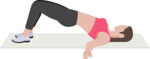 kvinna övningar platt Färg png