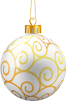 adorno de bolas de navidad de oro png