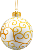 goldene weihnachtskugelverzierung png