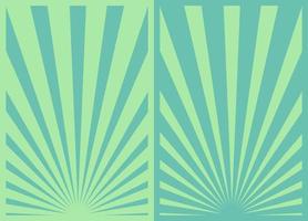 Set of Lime Green Retro Inspired Vertical Posters, Different Sunburst Promo DIY Modern Art Background Templates. vector