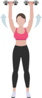 mujer entrenamiento fitness y ejercicios png