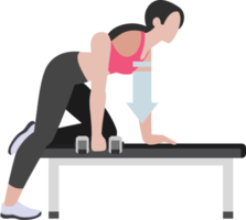 kvinna träna kondition och övningar png
