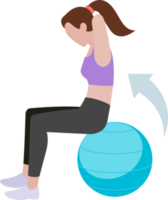 woman workout fitness and exercises png