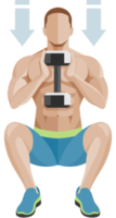 homem exercita treino png