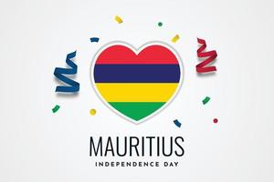 Mauritius independence day celebration illustration template design vector