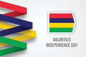 Mauritius independence day celebration illustration template design vector