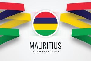 Mauritius independence day celebration illustration template design vector