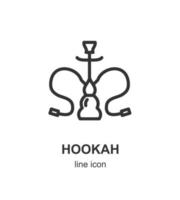 Turkish Hookah Sign Thin Line Icon Emblem Concept. Vector