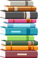 icône de couleur de pile de livre png