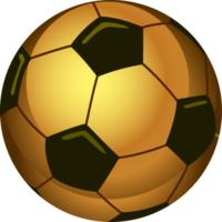 Golden soccer ball png