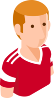 Soccer player isometric png