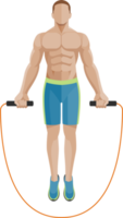 homem exercita treino png