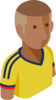 jugador de futbol isometrico png