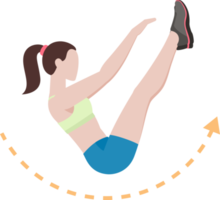 Woman workout fitness png