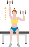 Woman workout fitness png