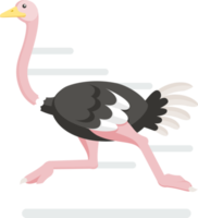 Ostrich flat color png