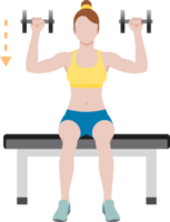 Woman workout fitness png