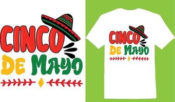 diseño de camiseta cinco de mayo cinco de vector