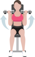 mujer entrenamiento fitness y ejercicios png