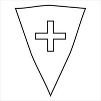 vector, imagen de un escudo protector, en blanco y negro, sobre un fondo transparente vector