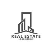 plantilla de logotipo de empresa inmobiliaria moderna, construcción, desarrollo inmobiliario y vector de logotipo de construcción